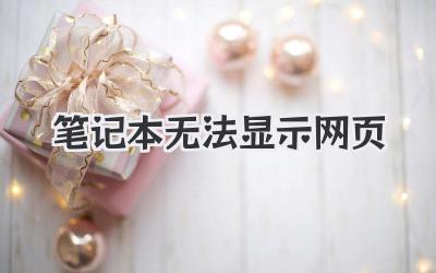筆記本無法顯示網(wǎng)頁