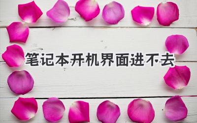 筆記本開機(jī)界面進(jìn)不去