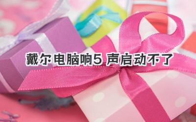 戴爾電腦響5聲啟動不了