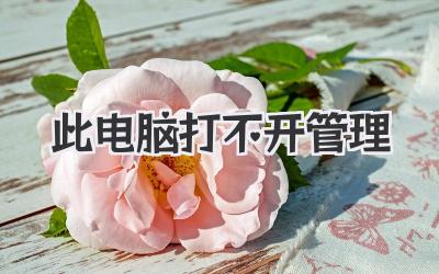 此電腦打不開管理