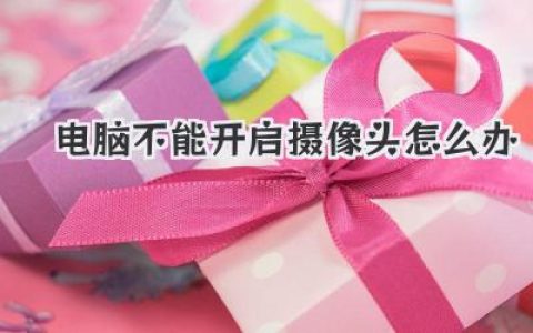 電腦不能開啟攝像頭怎么辦？急救指南來啦！